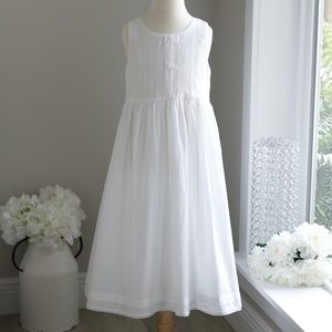 Strasburg White Cotton Sundress Embroidery Beach Portrait Vacation Beach Wedding